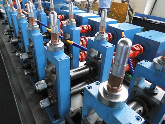 เครื่องทำท่อ ERW เหล็กชุบสังกะสี Black Steel ERW Welded Pipe Mill Line HG 50