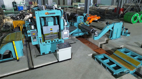Light Gauge Rotary Shear Fly Cut To Length Line Machine 3 X 1600